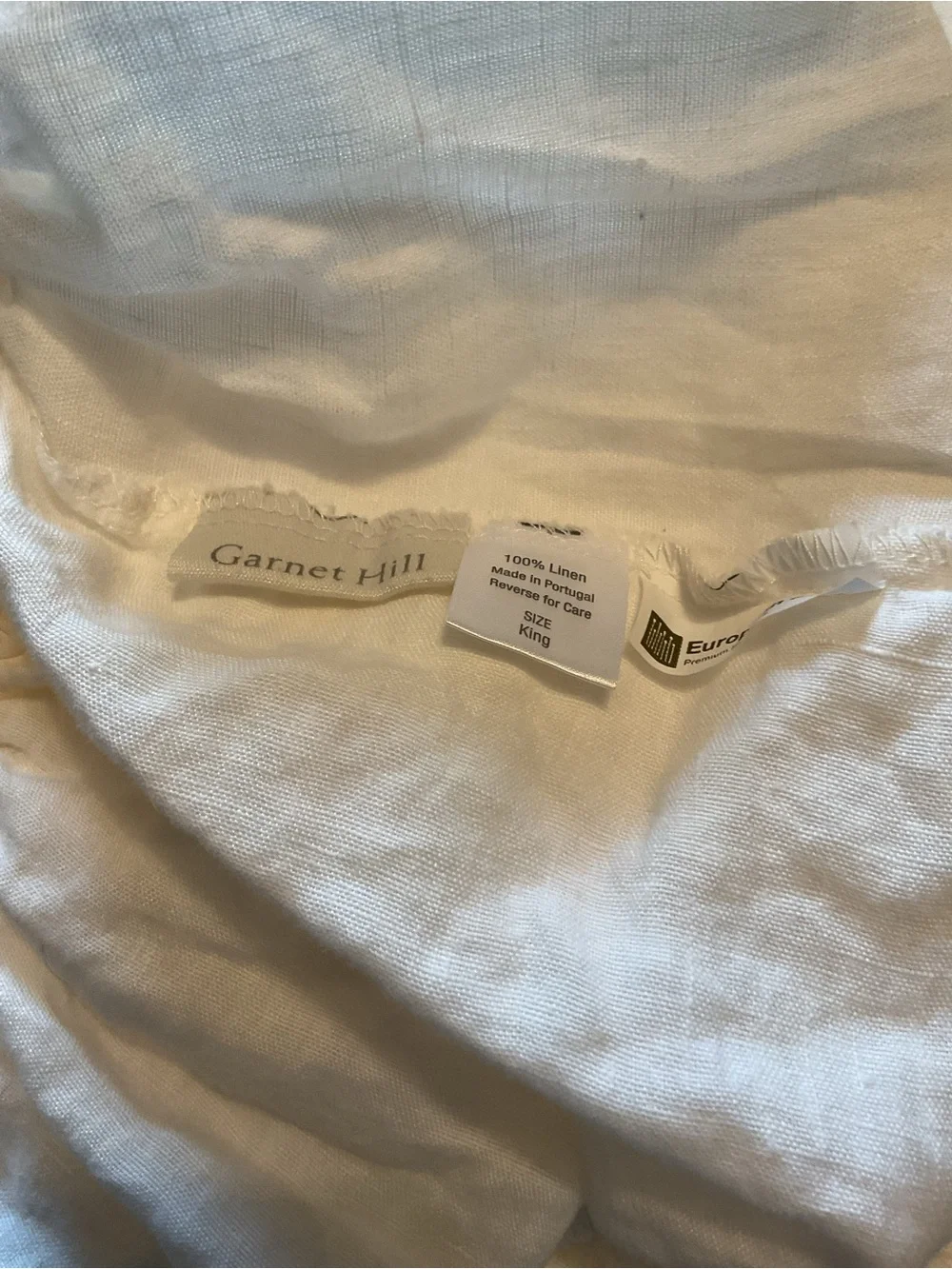 Garnet Hill 100% Linen King Fitted Sheet Portugal